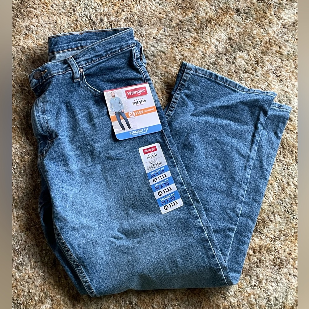 Wrangler MeNS flex jeans-New with tags! Size 34x 30